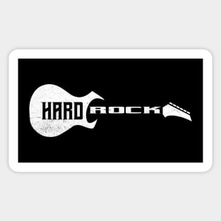 Hard Rock - Electric Guitar - Typographic Guitar Sticker